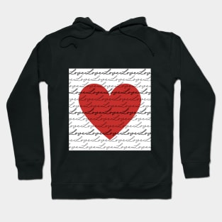 Love Letter 3D printed on Red Heart Hoodie